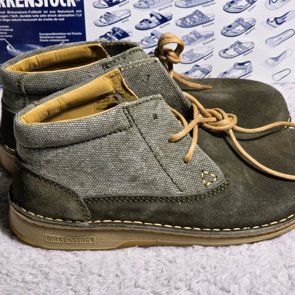 Birkenstock Memphis High Dark Green Suede Leather Chukka Boots EU 36 M 3 L 5 NIB